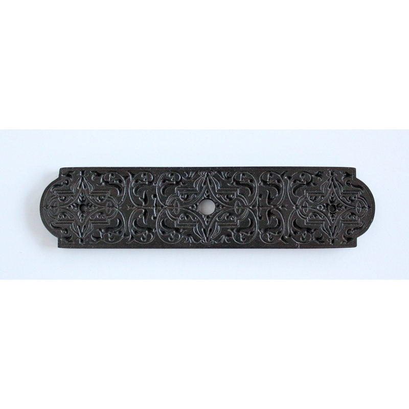 Olde World Metal Knob Backplate, Dark Brass