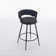Barstools Counter Height Set of 6, 360°Swivel Bar Stools 26" Stool Chair Suede Fabric Modern Woven Design Bar Chairs with Back and Footrest for Kithcen Cafe Pub