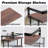 2+1 Tier Wall Mounted Floating Shelves Set Of 2, Rustic Wood Wall Shelf With Metal Frame, Extra Storage Rack With Tissue Rack & Towel Bar, Rustic Brown-306920201