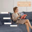 Canapé modulaire gris en forme de U modulaire avec velours côtelé gris, sans assemblage, idéal pour les siestes