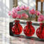 Ensemble de vases de table 3 pièces Blooms - rouge-22103951
