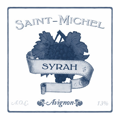 Étiquettes de vin indigo VI
