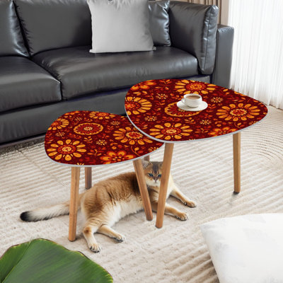 Ensemble de 2 tables basses gigognes Triangle