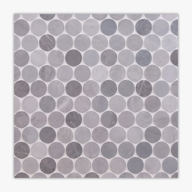 Carreau de marbre rond pour mur et plancher Marble Penny