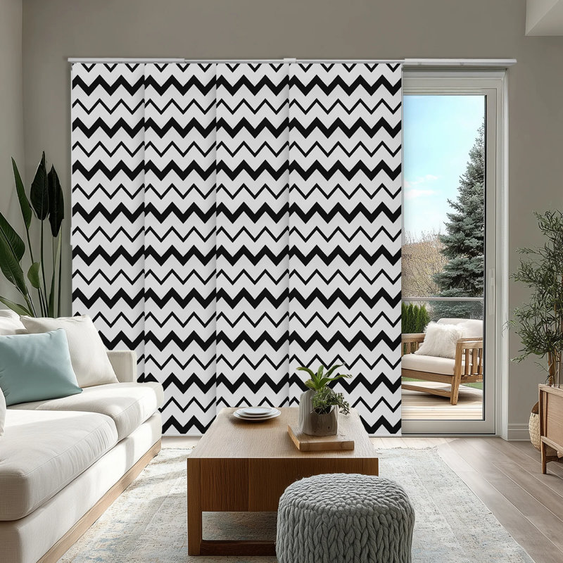Motorized Semi Sheer Vertical Blind, Waves