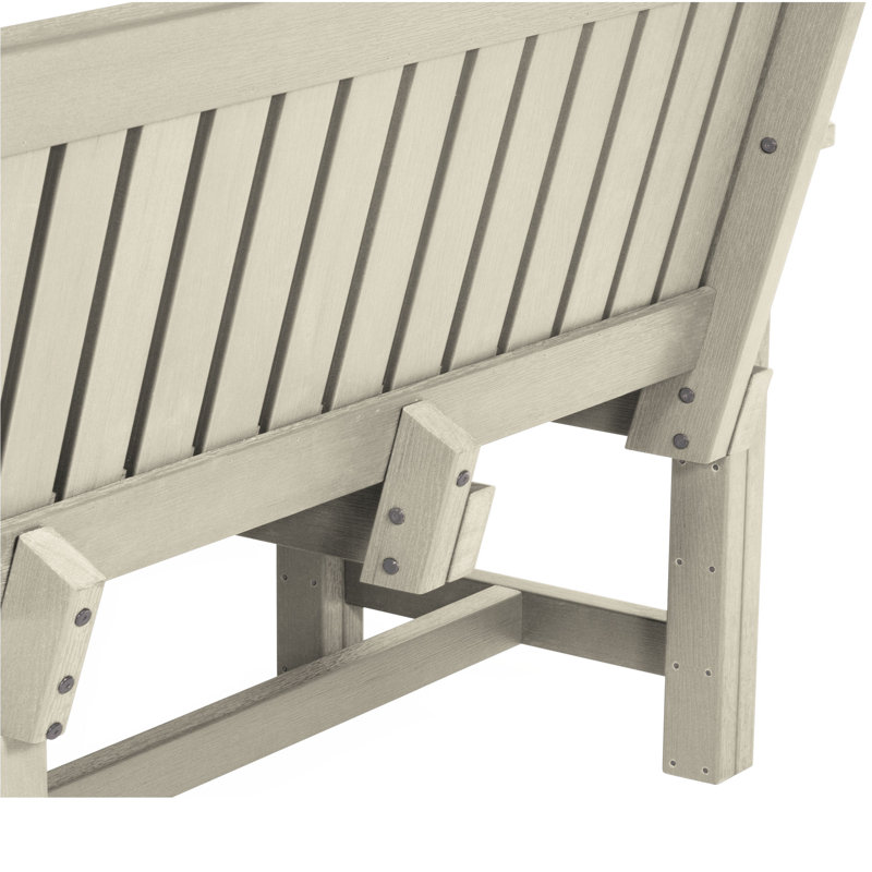 Banc de jardin en plastique Lunz, Blanc délavé