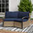 Patio Loveseat With Left And Right Armrests-1629266255