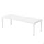 Grande table de salle à manger rectangulaire blanche de 78 po pour meubles de salle à manger moderne de 6 à 8 personnes (table seulement)