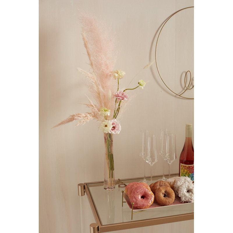 Angella Handmade Glass Table Vase, 11.75" H x 2" W x 2" D