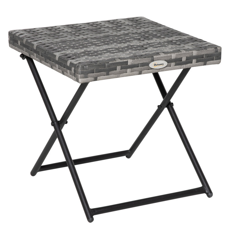 Square Metal Outdoor Bistro Table , 40cm cm W 40cm cm D