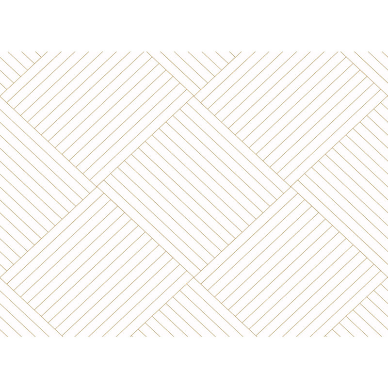 Twisted Tailor 27' L x 27" W Wallpaper Roll, White/Gold