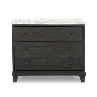 Elson 3 Drawer Marble Nightstand by Birch Lane