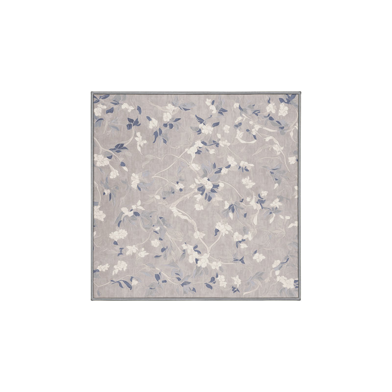 Tapis gris lavable à la machine, Carré 3 pi