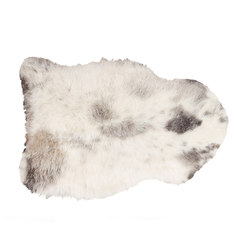 Tapis tacheté en peau de mouton Friedman, Nouveauté 2 pi x 3 pi