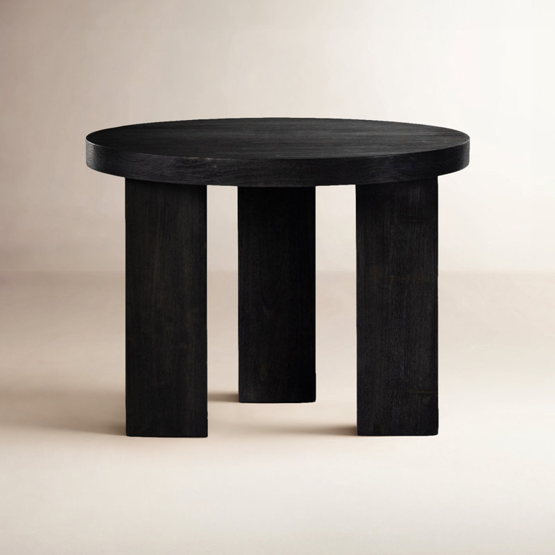 Mesa Solid Wood End Table, Ebony Parawood