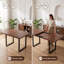 170 cm Extendable Rectangular Dining Table with Steel Base