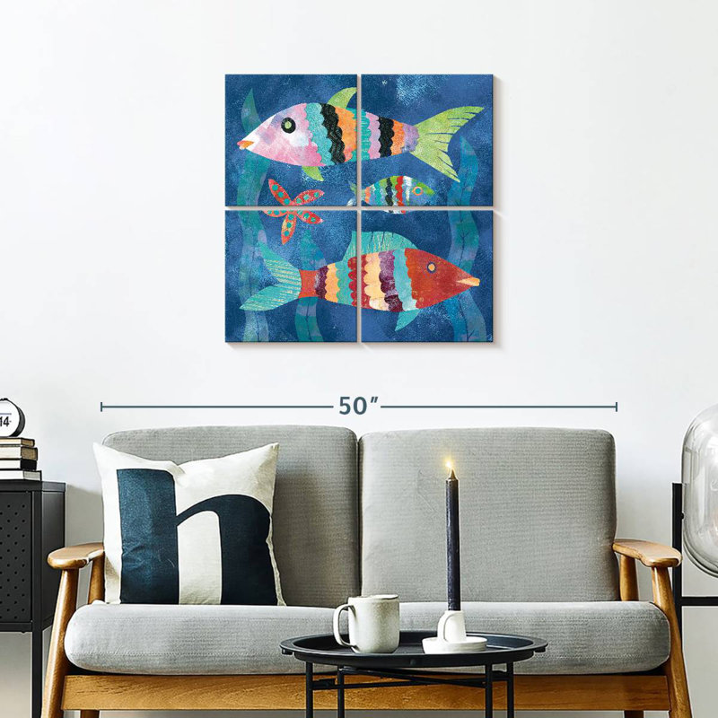 Ashelle Boho Reef Fish I, H 26 po x l 26 po