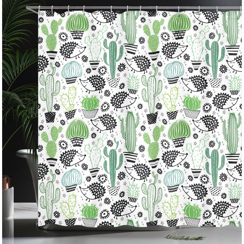 Shower Curtain with Hooks Included, 70" H x 69" W