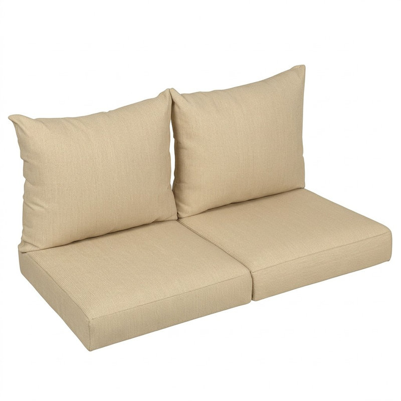 Ensemble de coussin et coussin d'extérieur Sunbrella, L 23,5 po x P 23 po x H 5 po, Sunbrella - Spectrum Sand