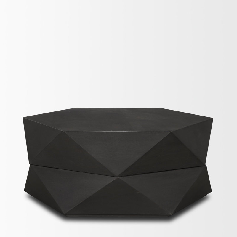 Table basse Malonne, Noir, H 15 po x l 36 po x L 36 po