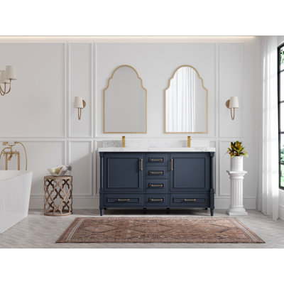 60 po X P 22 po D Meuble-lavabo double de salle de bain Hale