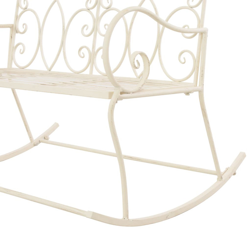 Banc de jardin en acier inoxydable Alrick, Beige
