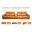 Canapé modulaire en cuir 5 pièces avec 2 porte-gobelets et canapé modulaire confortable pour le salon-1740902539-1740902536