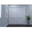 Porte intérieure simple pré-suspendue en composite blanc avec cadre à droite avec charnières noires mates à droite-91485610-93861293-91485608