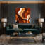 Aquarelle abstraite, art sur toile rouge 8-492657604