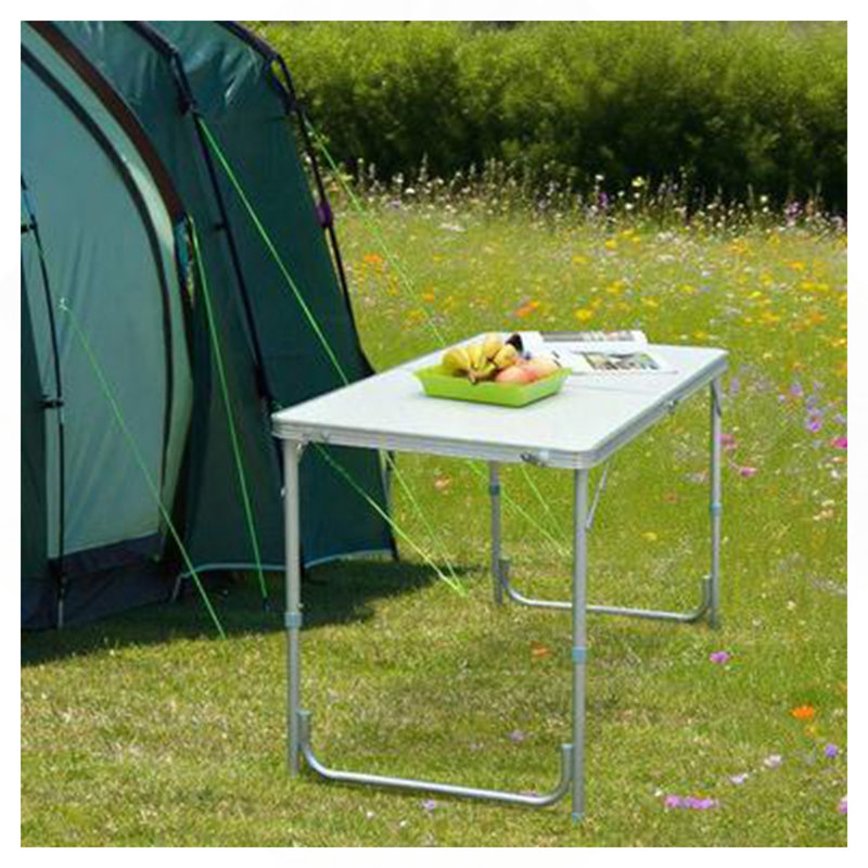 Table de camping pliante portative en aluminium facile à nettoyer
