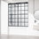 Porte de baignoire coulissante double sans cadre avec grille 3/8 po l 56-60 po x H 66 po Houston