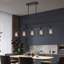 Luminaire suspendu linéaire contemporain 5 lumières