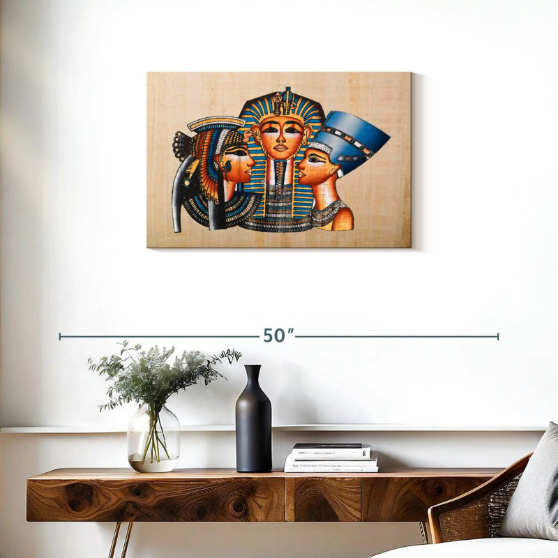 Leisha King Tut et Néfertiti, H 20 po x l 30 po