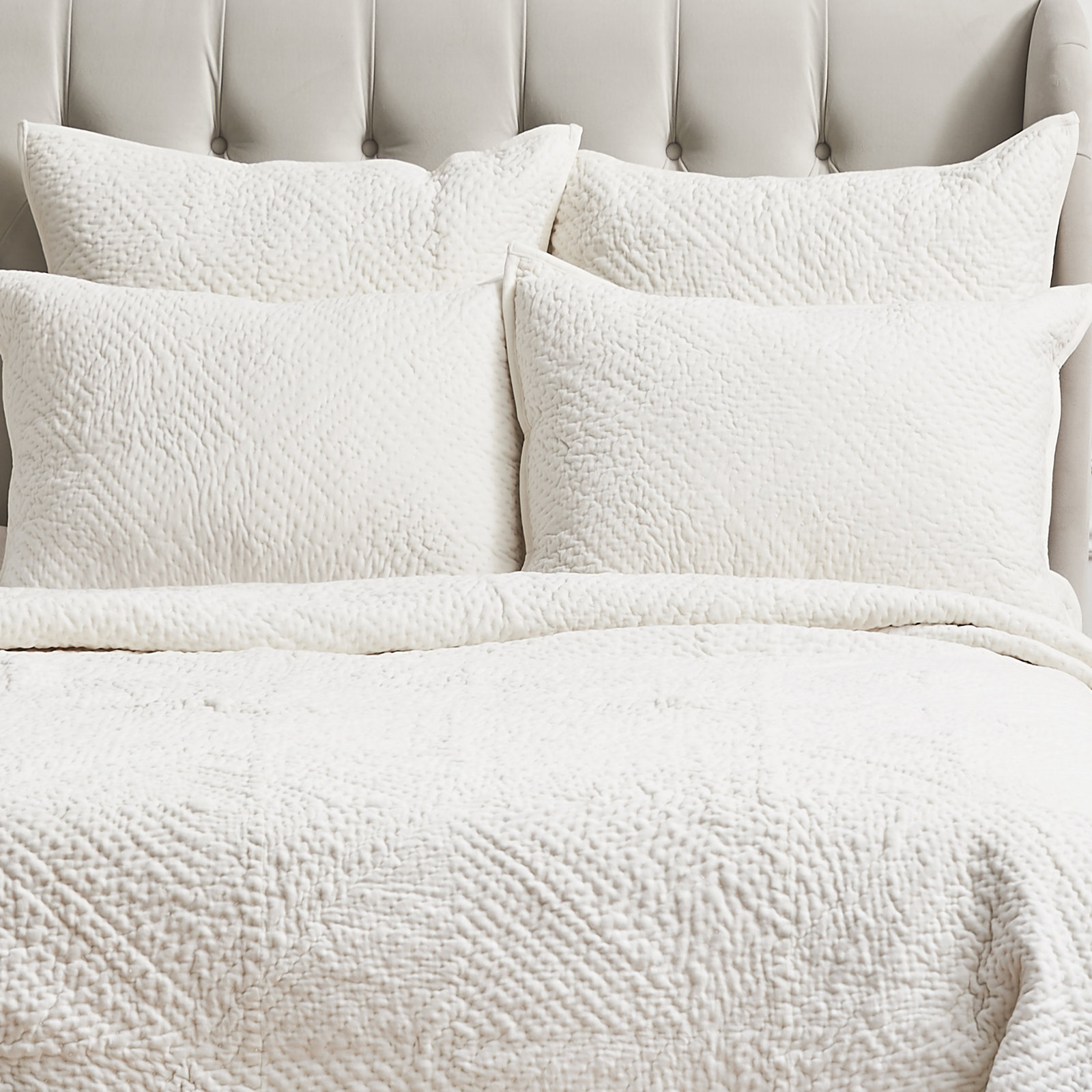 Fieldway Single Quilt, Ivory, King Quilt