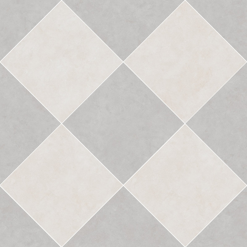 Lithos 12X12 Checkerboard Marfil And Cemento, Marfil/Cemento