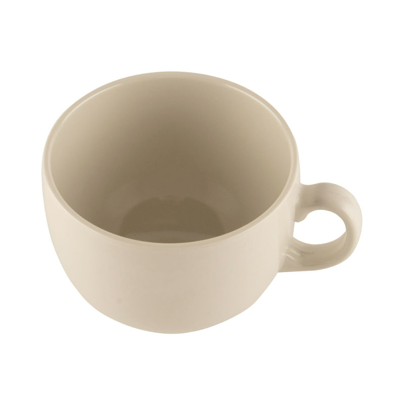 Ensemble de 12 tasses à cappuccino en mélamine résistantes aux chocs GET, Ivoire ivoire, 24 oz