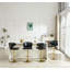 Chaise de bar rotative réglable moderne avec dossier en cuir de polyuréthane, convenant à la cuisine et à la salle à manger, capacité de 300 livres-414512833-415046426-415046430