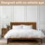 Haven King Solid Wood Bed Frame with Headboard, Walnut Finish Scandinavian Platform Bed All Mattress Support, 800 lbs Capacity, Noise-Free & Non-Slip Design-1011146174-1011146173