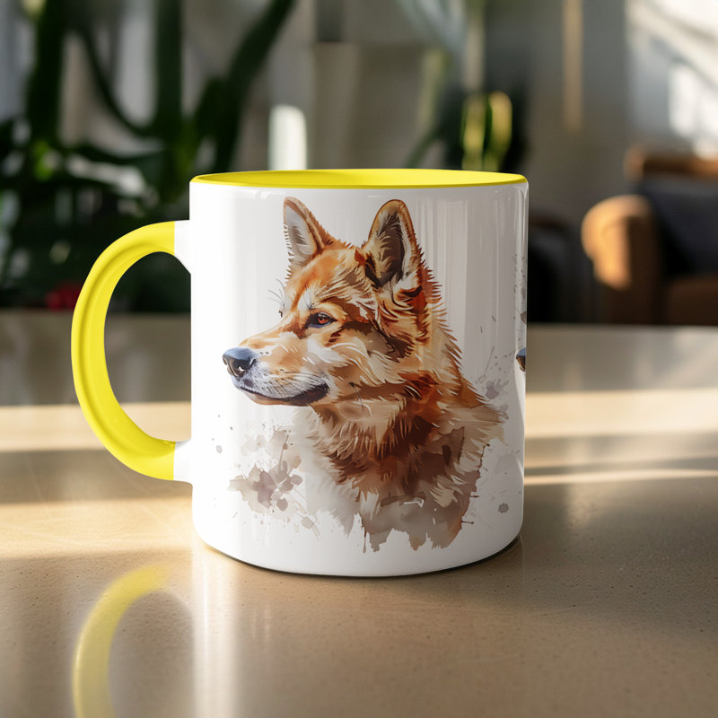 Mug, 3, Yellow