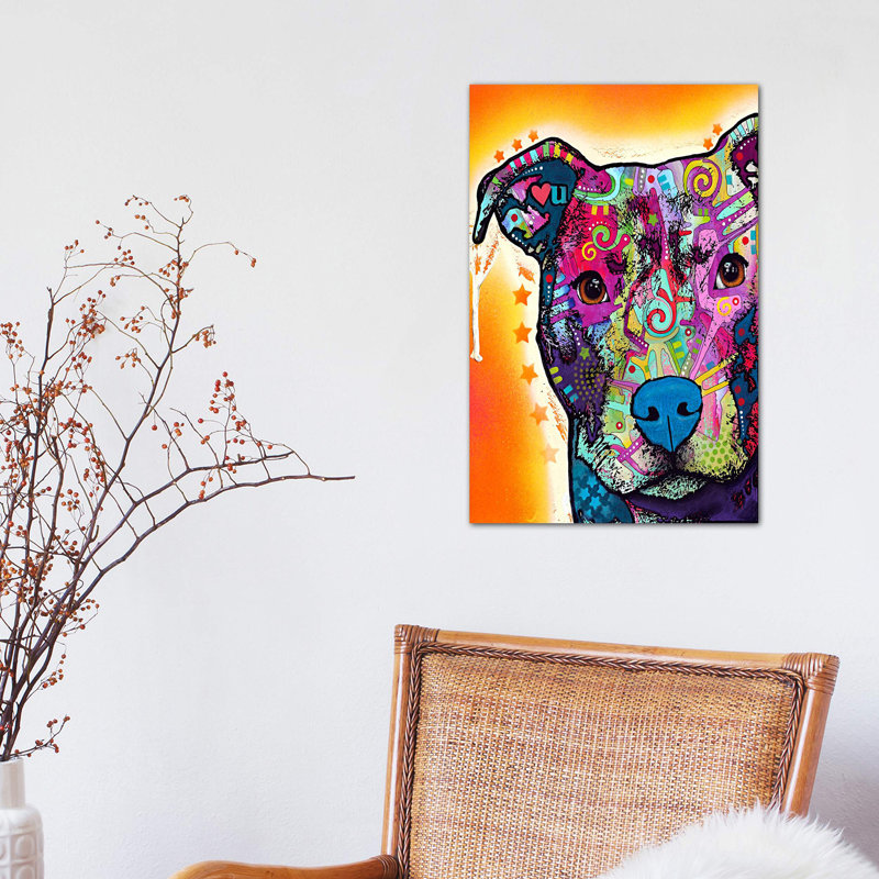 Heart U Pit Bull 1 Piece Wall Art on Canvas, 30.48 cm H x 45.72 cm W, No Frame
