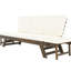 Lit de jour de patio avec coussins - eau pour bord de piscine, cadre en bois franc brun et beige durable pour l'extérieur, beige-862267034