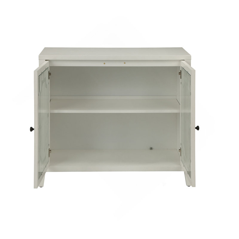 Ceara White Finish Console Cabinet