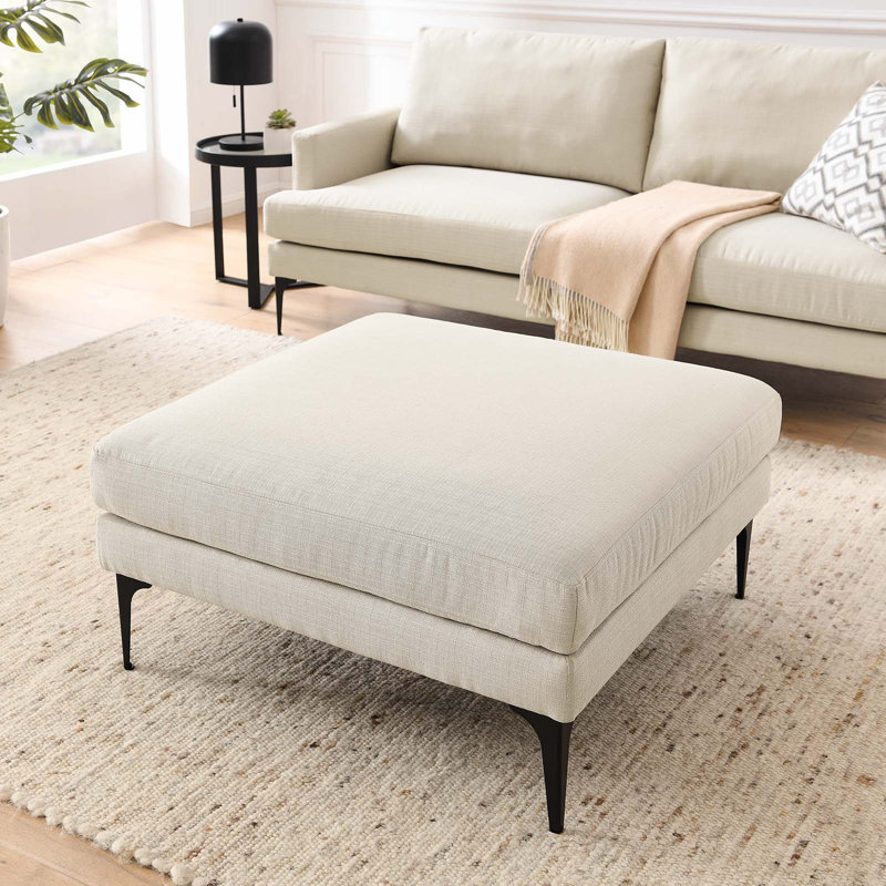 Repose-pieds Evermore par Modway, 100 % polyester beige