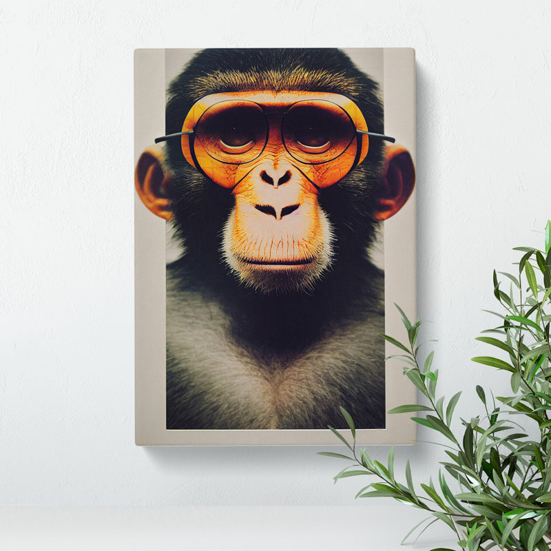 Outstanding Monkey - Wrapped Canvas, 50cm H x 35cm W x 3cm D
