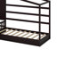 Lit simple en bois avec clôture-417821800