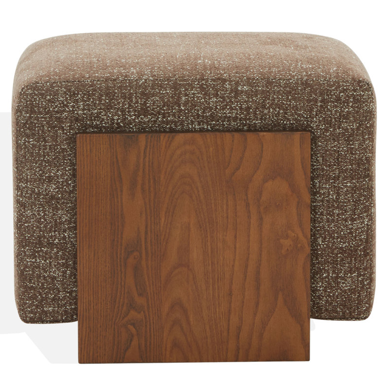 Norabeth Chenille Ottoman, Dark Brown