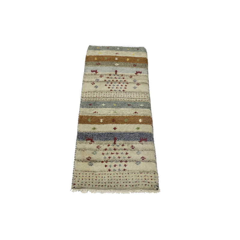 Tapis multicolore tribal 1 x 4 Indo Gabbeh