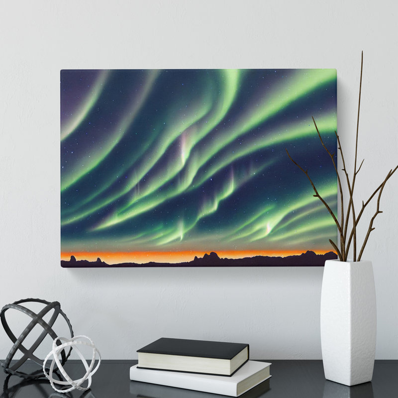 Tremendous Northern Lights - Wrapped Canvas, 50cm H x 76cm W x 3cm D