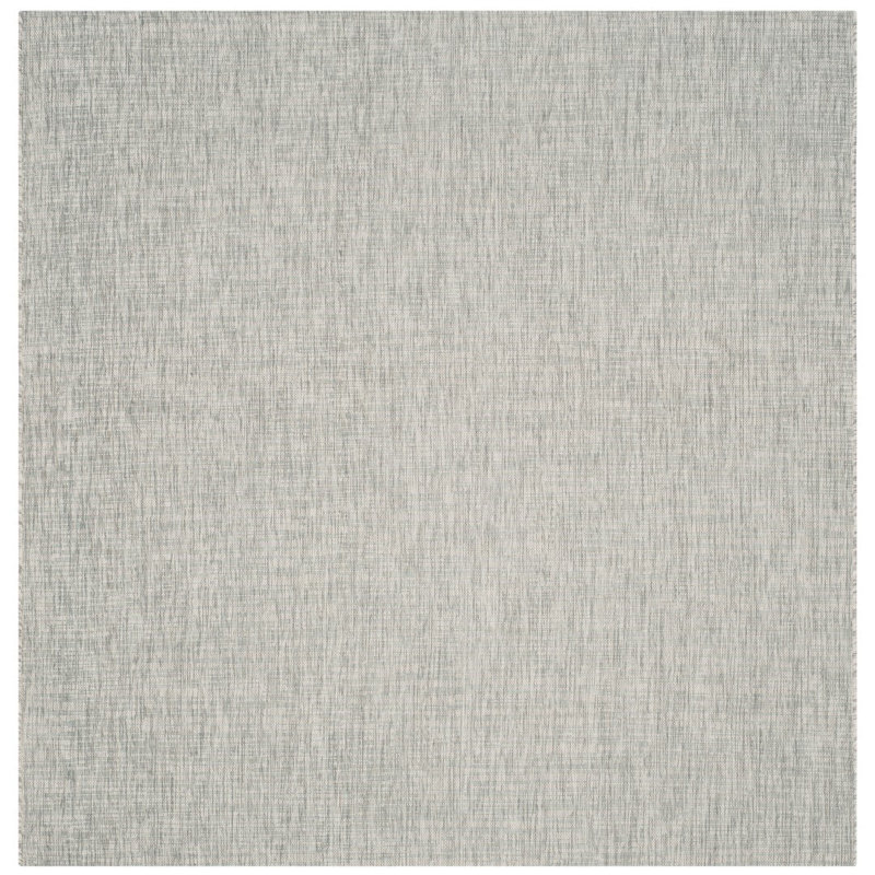 Arneshia Gray/Turquoise Indoor/Outdoor Area Rug, Square 6'7"