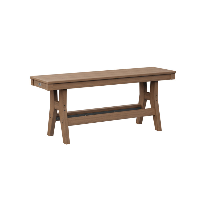 Banc portatif Berlin de 44 po, H 18 po x l 44 po x P 12,5 po, Acajou antique